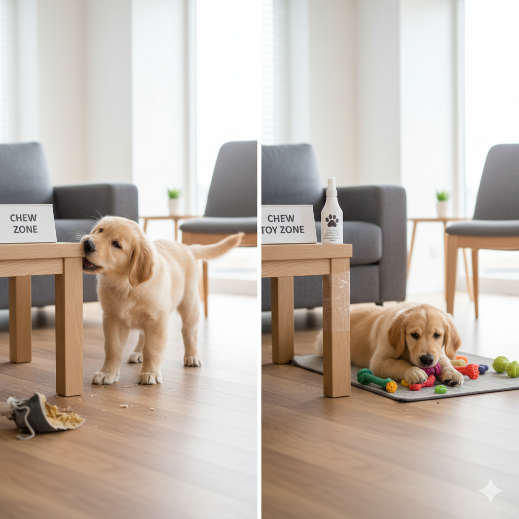 Köpeklerin mobilya ve eşyaları çiğneme alışkanlığını engelleme yolları nelerdir?